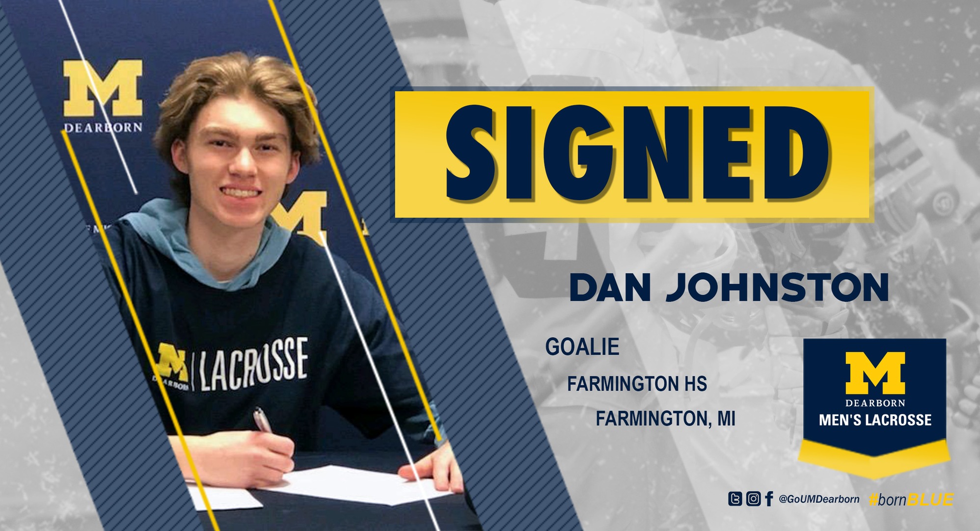 Farmington Goalie Johnston signs with Wolverines
