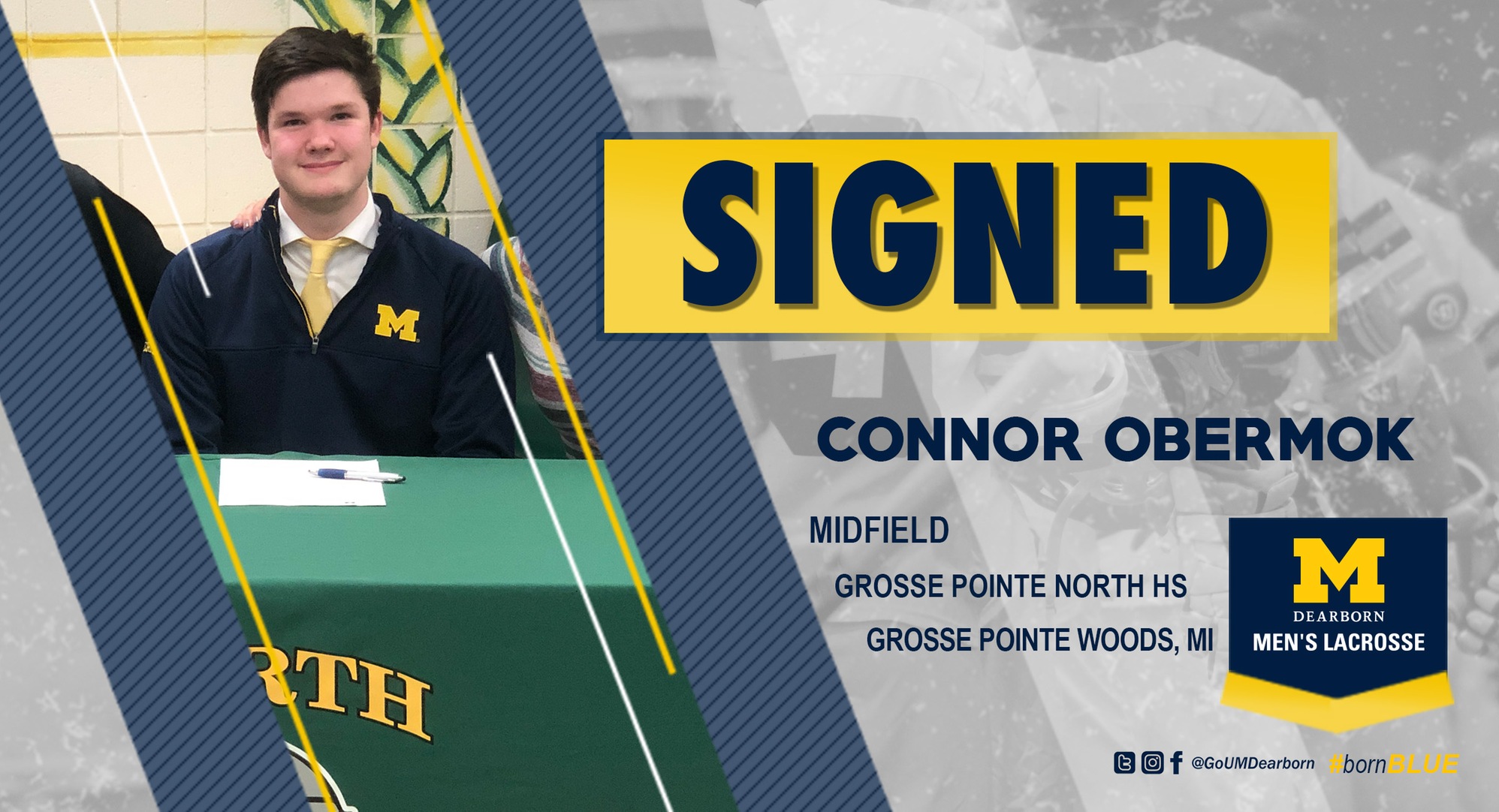 Obermok signs with Men's Lacrosse Class of 2020