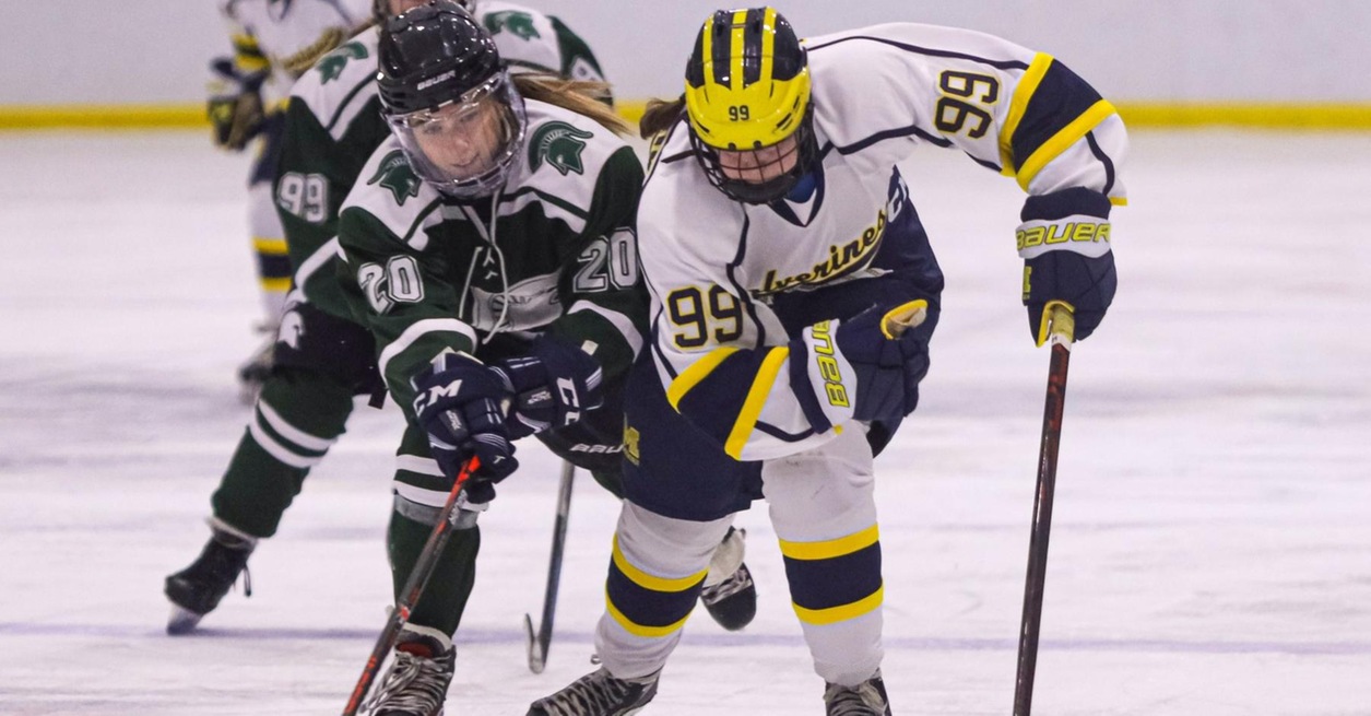 Garbacik's two goals lift Wolverines to sweep of Spartans