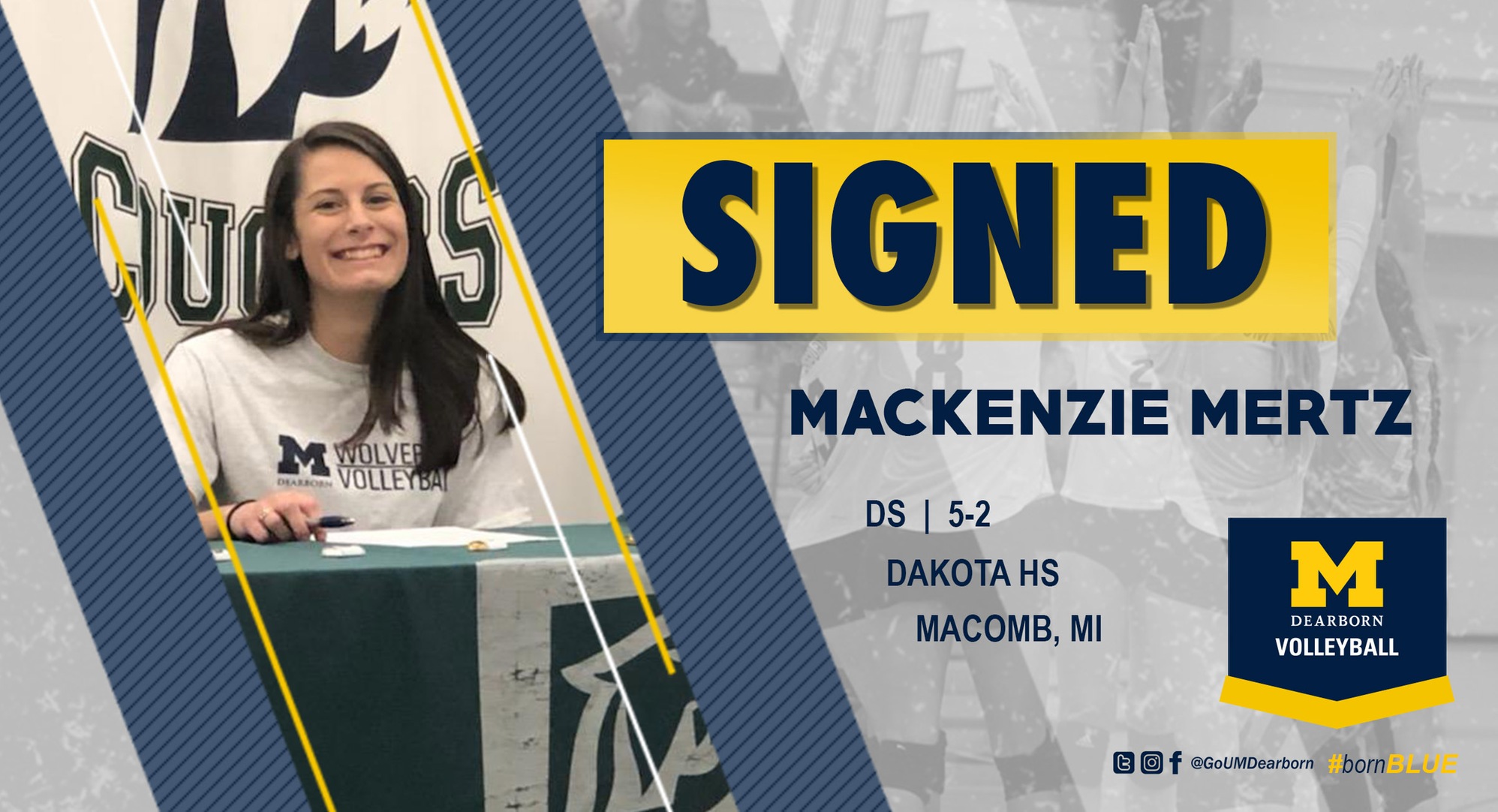 Defensive Specialist Mertz signs with Wolverine Volleyball